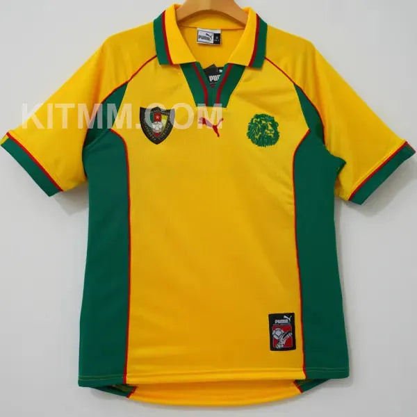 1998 Cameroun Away Retro Soccer Jersey Front
