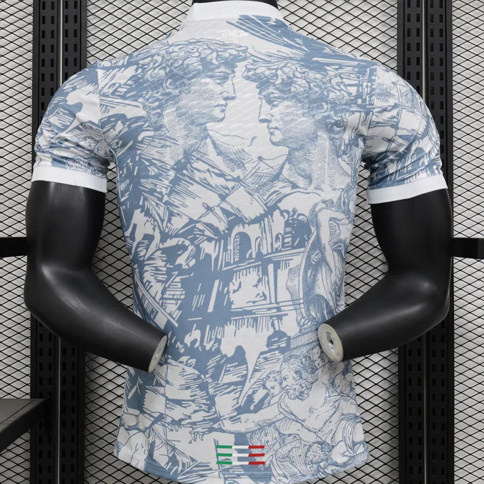 2025 Italy Grey Special Edition Player Version Soccer Jersey Back