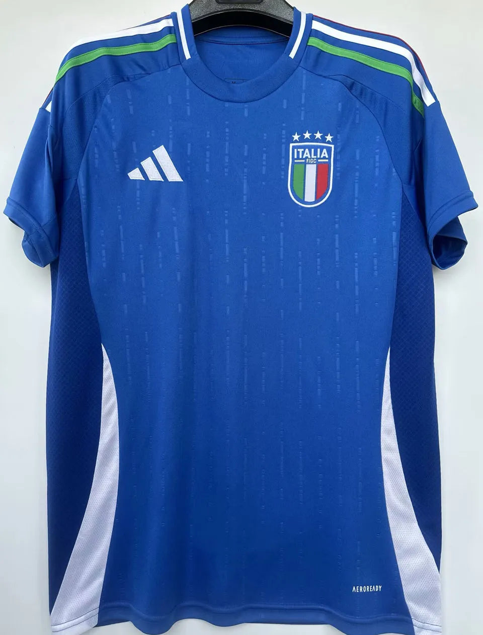 CHIESA #14 Italy 1:1 Quality Home Blue Fans Jersey 2024/25 ★★ Detail 1