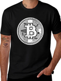 Bitcoin Cryptocurrency Graphic T-Shirt - Black
