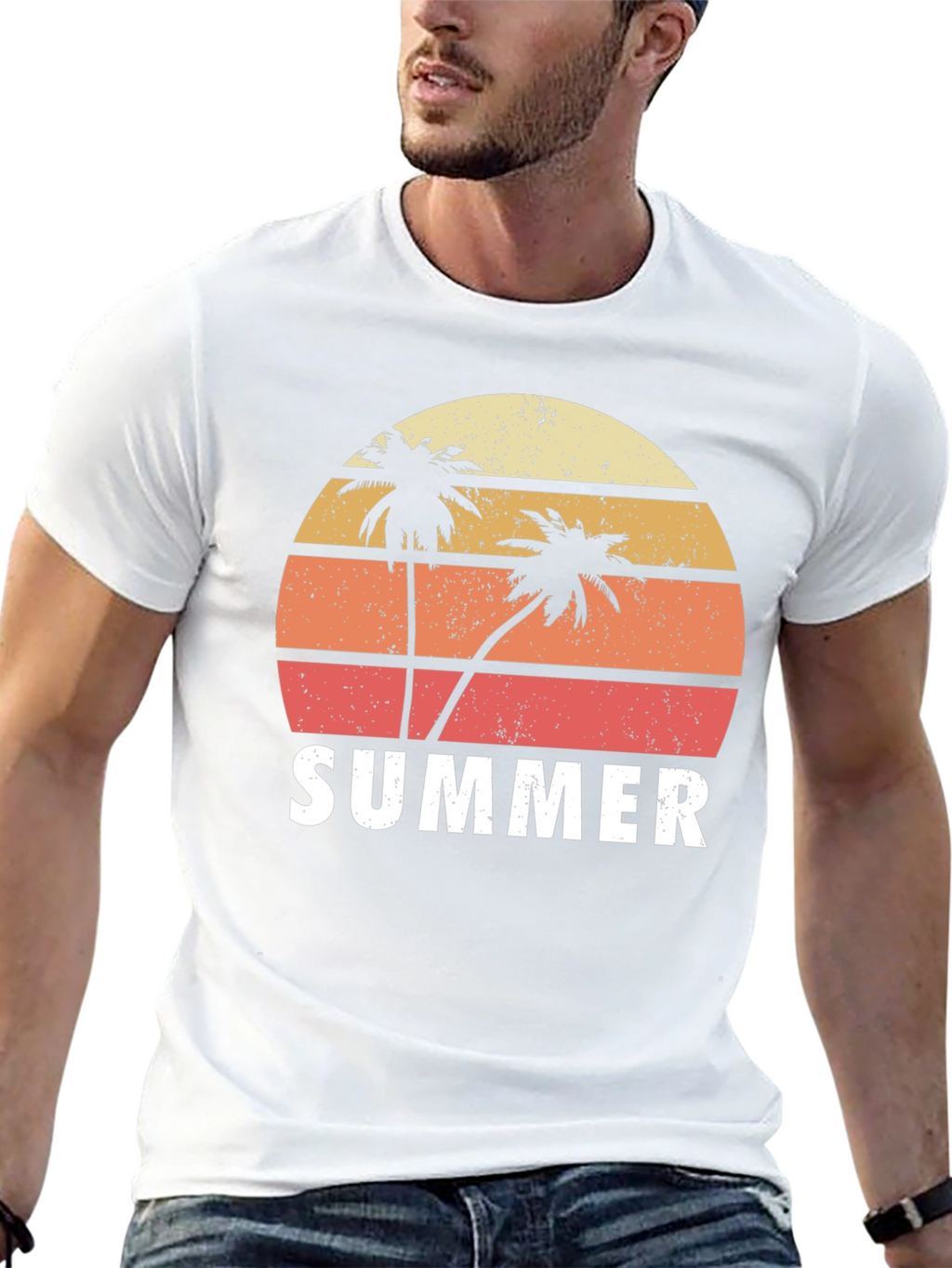Retro Summer Palm Tree T-Shirt
