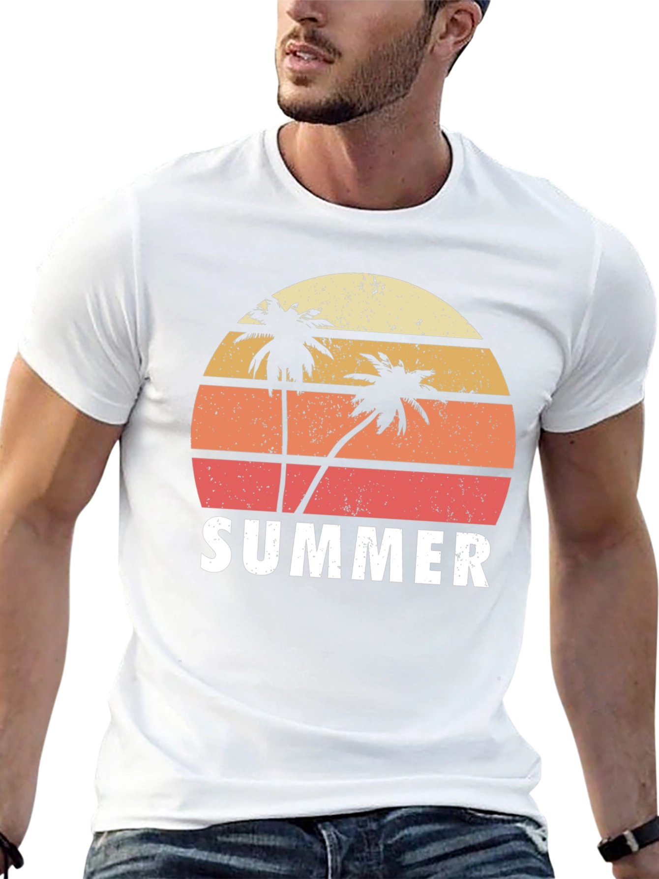 Retro Summer Palm Tree T-Shirt