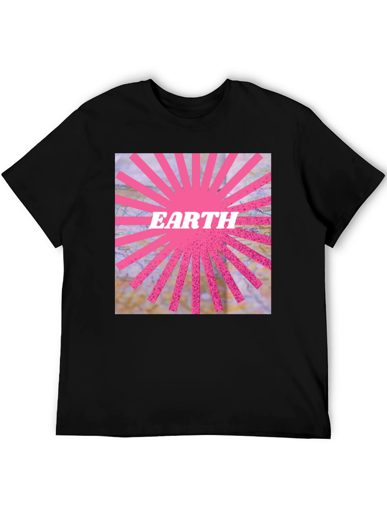 Earth Graphic Tee - Pink Ray Design