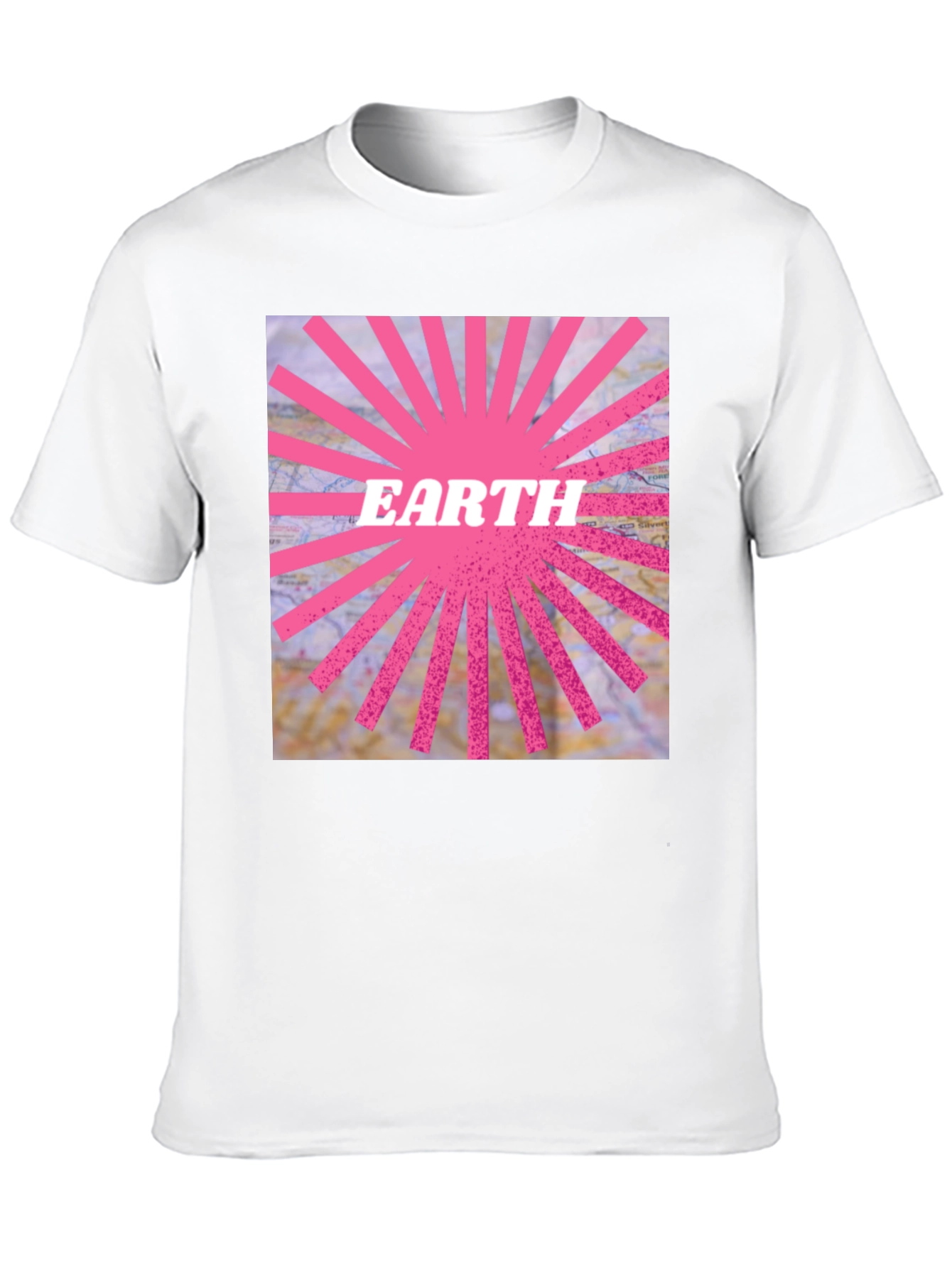Earth Graphic Tee - Pink Ray Design