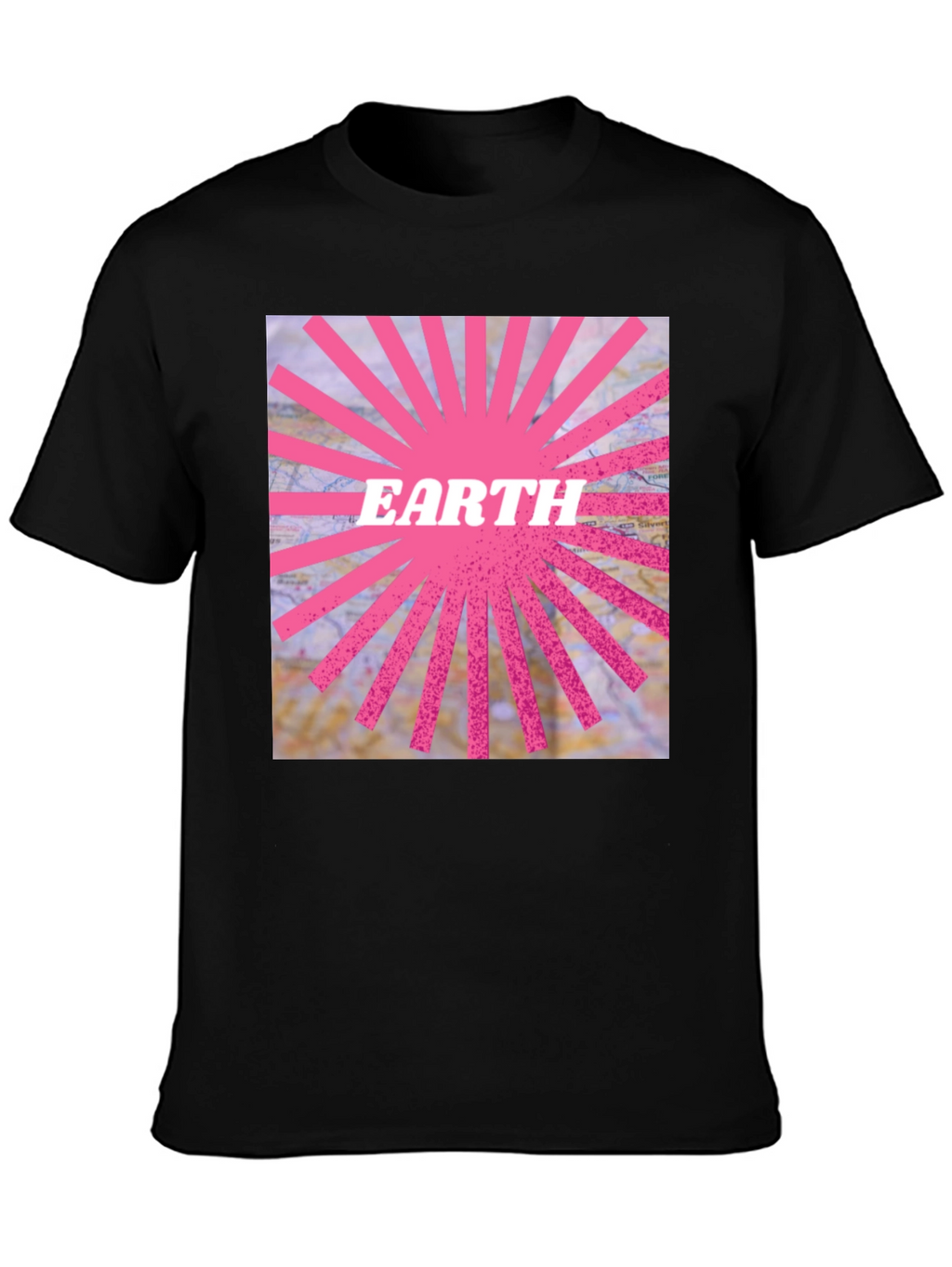 Earth Graphic Tee - Pink Ray Design
