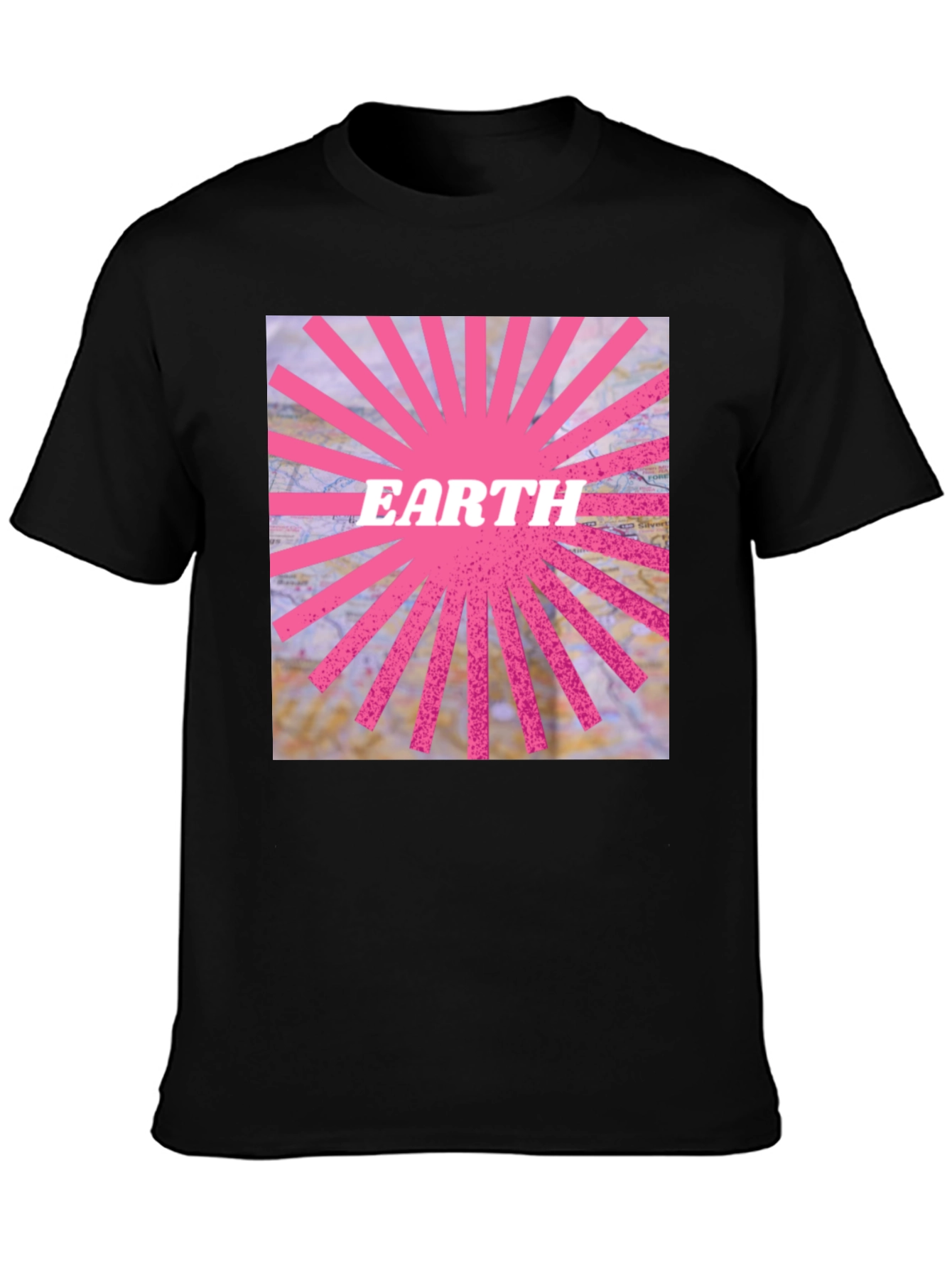 Earth Graphic Tee - Pink Ray Design