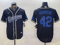 Men's Los Angeles Dodgers Jackie Robinson #42 Black Game Player Jerseys