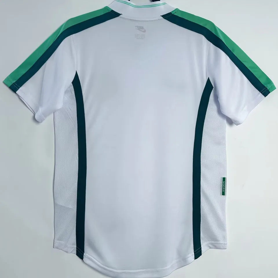 1998 Nigeria Away White Retro Soccer Jersey Back