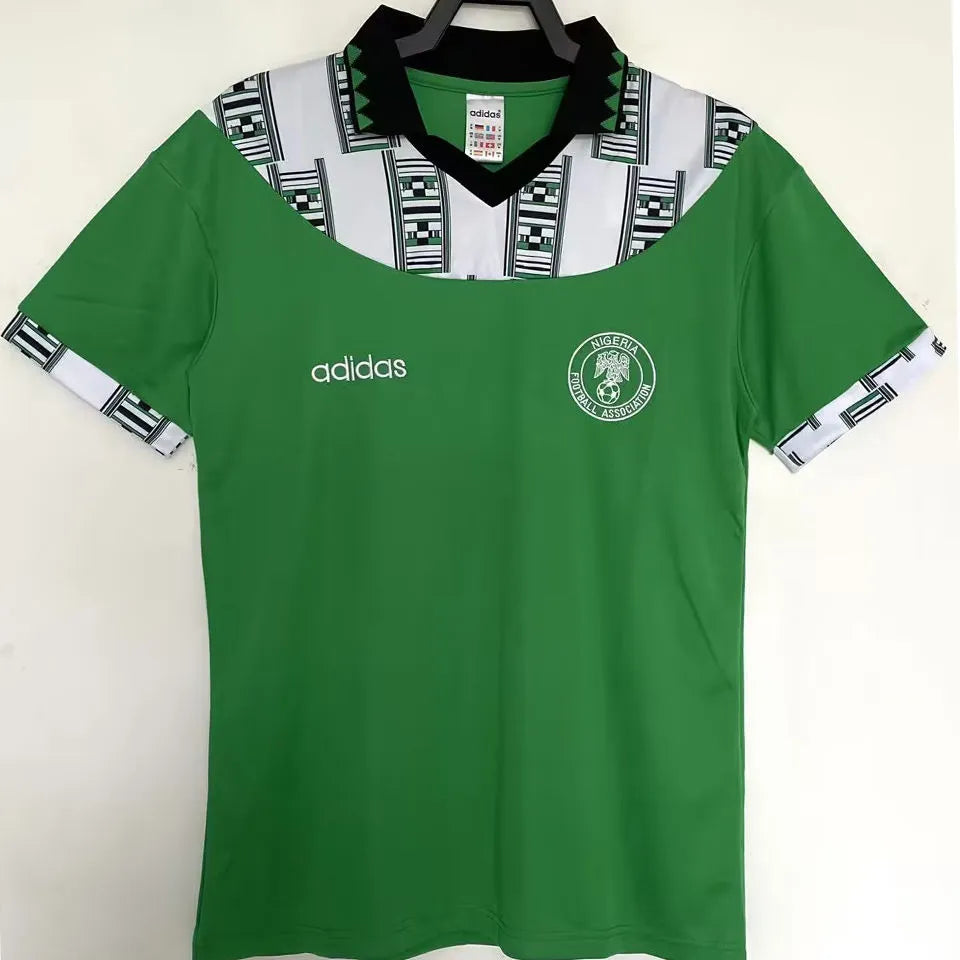 1994 Nigeria Home Green Retro Soccer Jersey Front