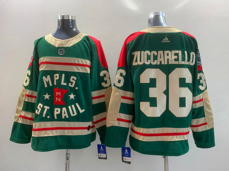 Men's Minnesota Wild Mats Zuccarello #36 Green Breakaway Player Jerseys