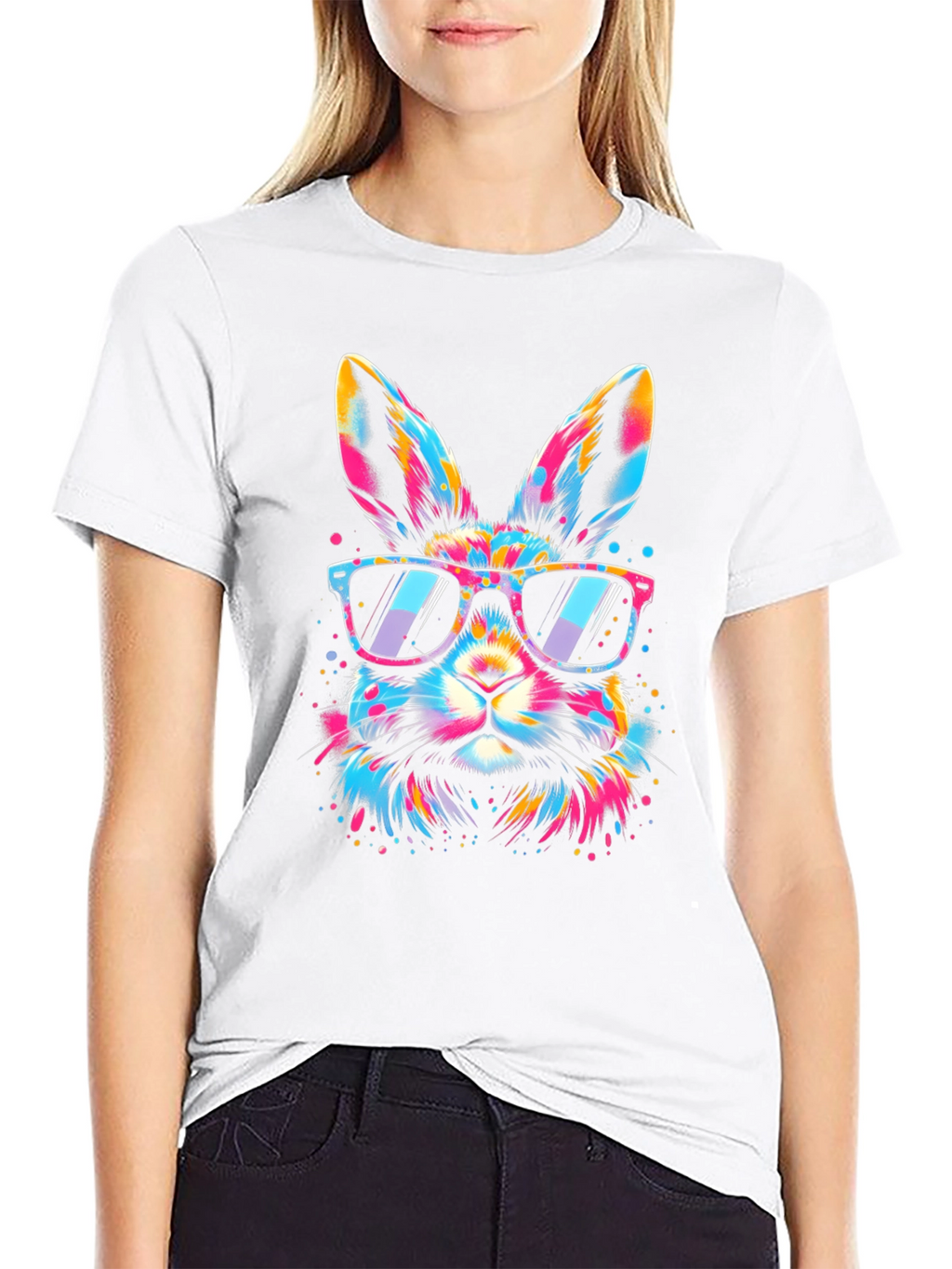 Cool Neon Bunny T-Shirt - Easter Vibes