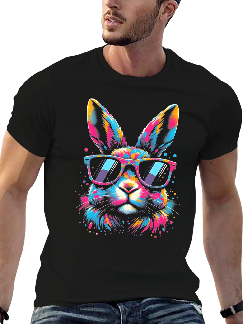 Cool Neon Bunny T-Shirt - Easter Vibes