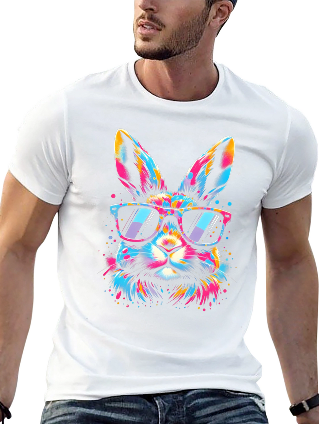 Cool Neon Bunny T-Shirt - Easter Vibes