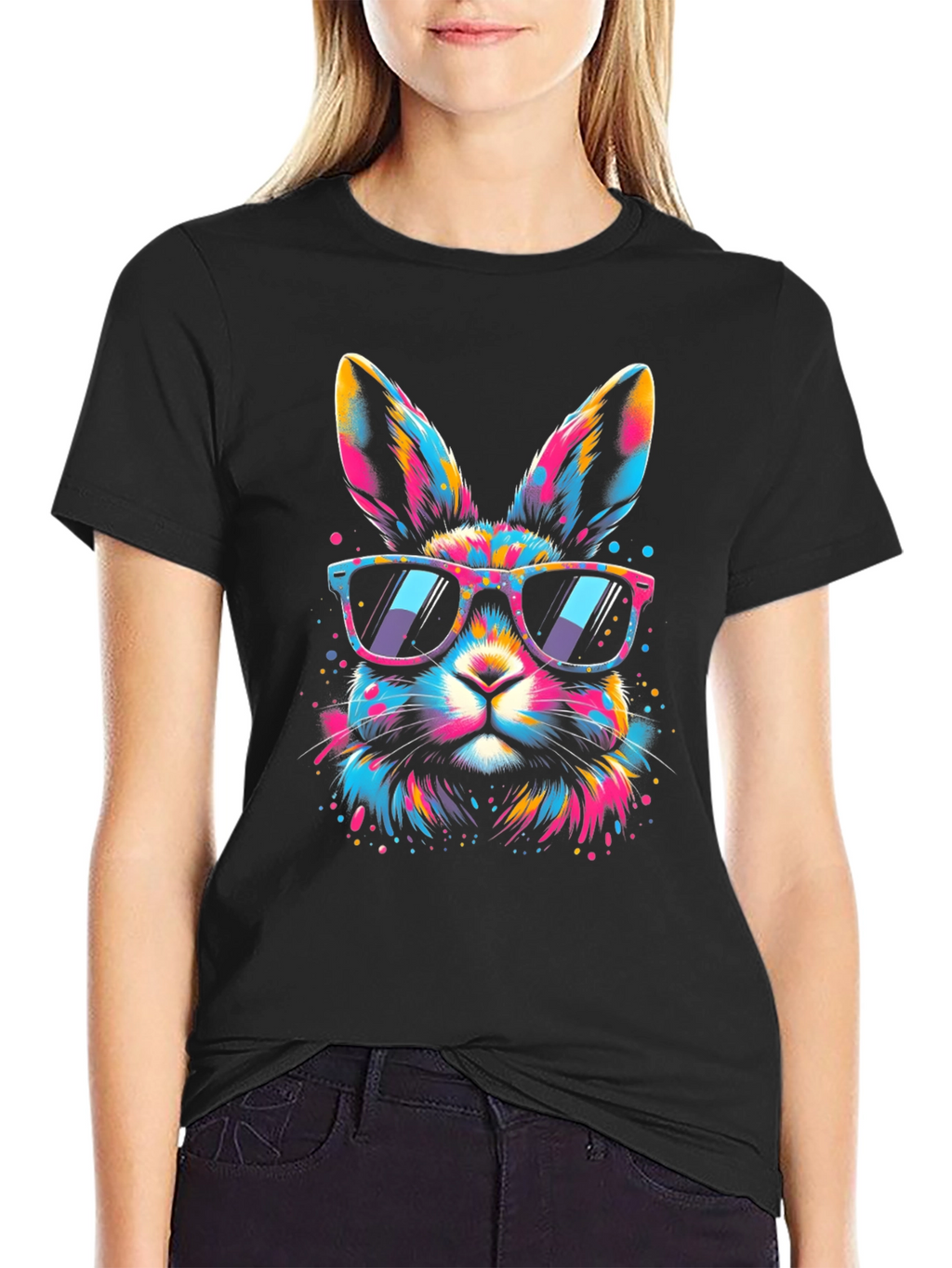 Cool Neon Bunny T-Shirt - Easter Vibes
