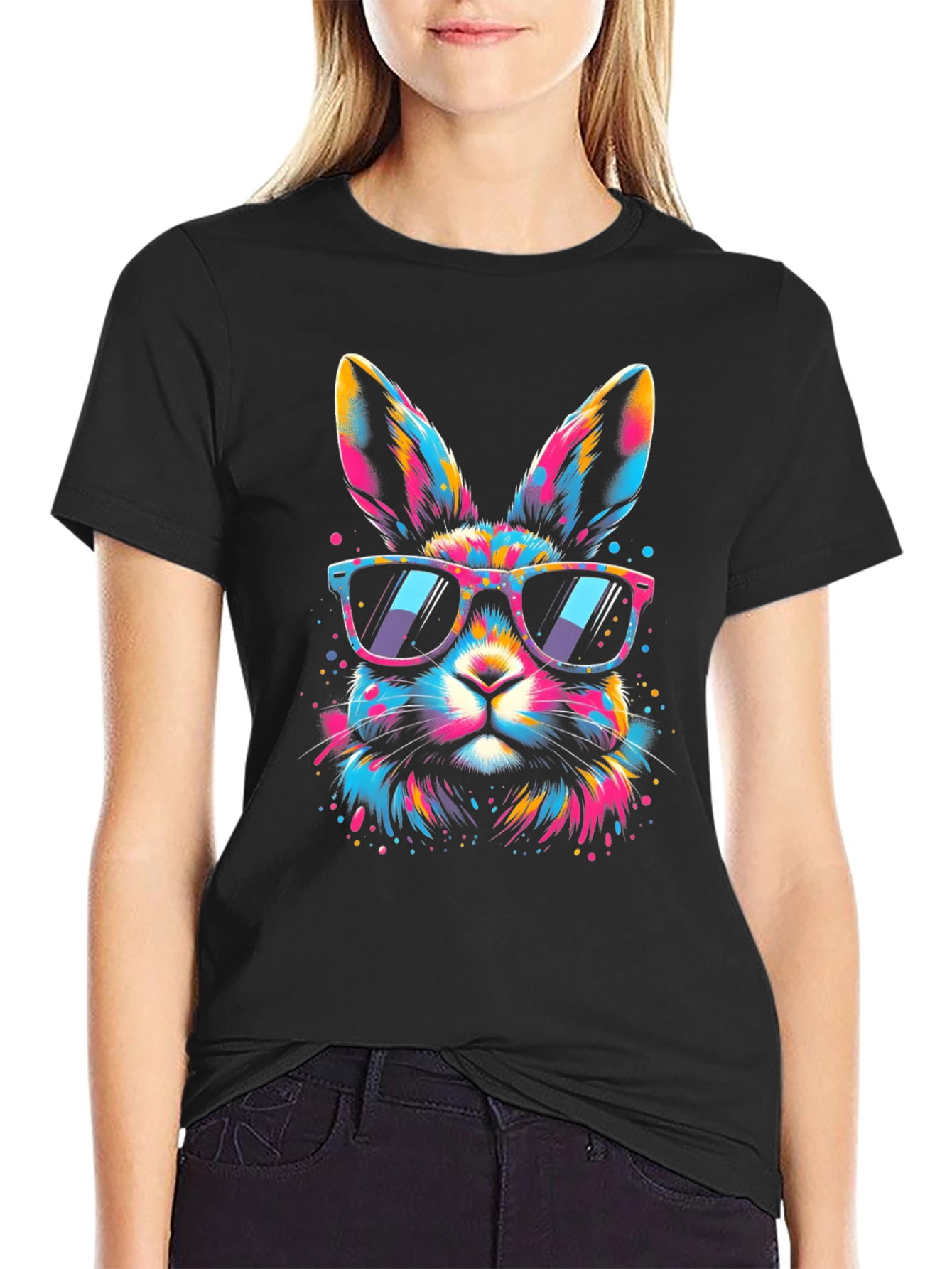 Cool Neon Bunny T-Shirt - Easter Vibes