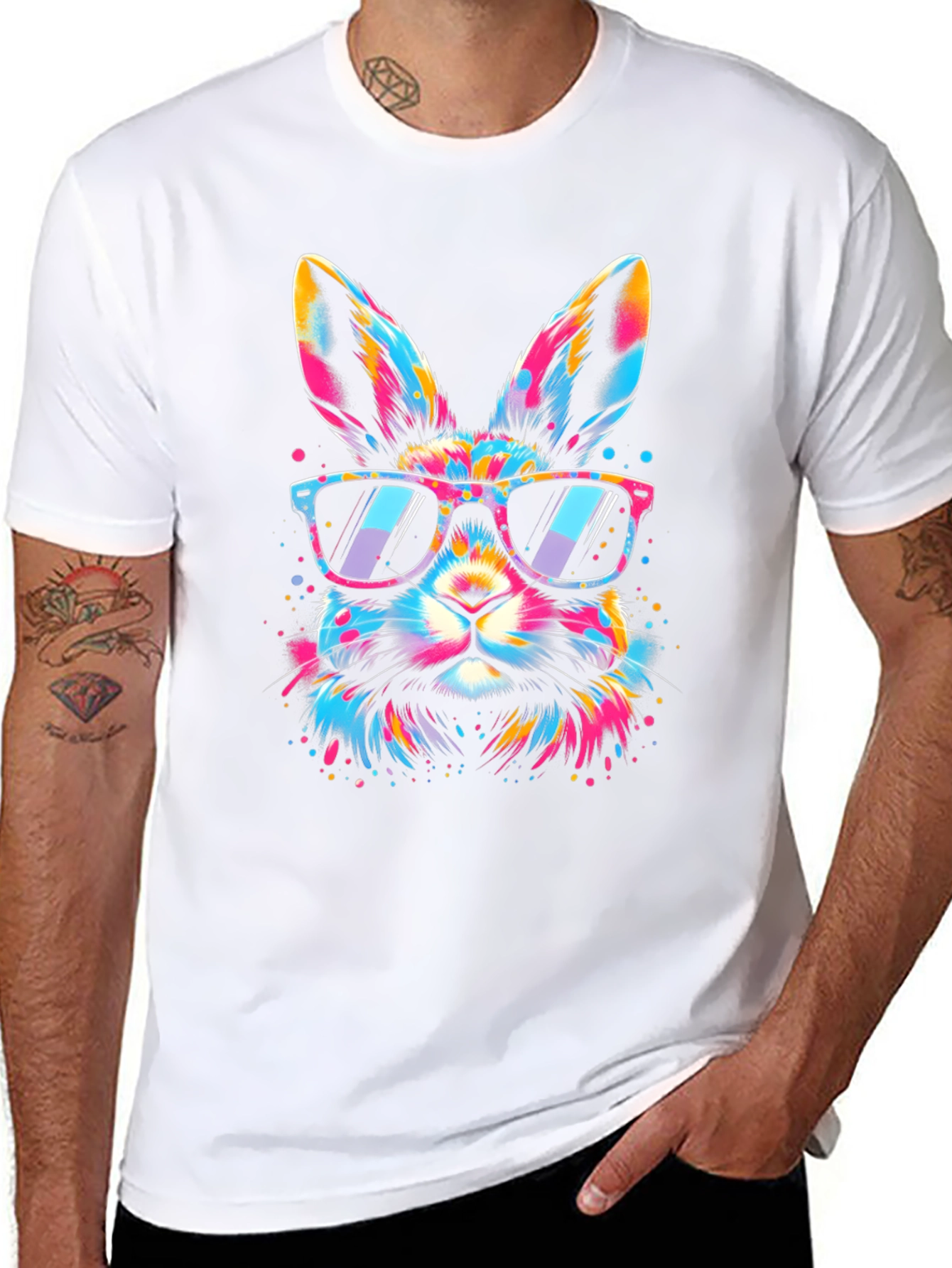 Cool Neon Bunny T-Shirt - Easter Vibes