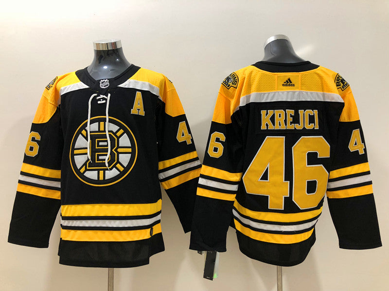 Men's Boston Bruins David Krejci #46 Black Replica Jerseys