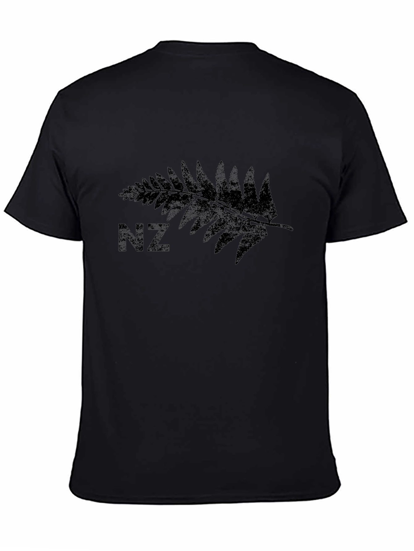 NZ Silver Fern T-Shirt - Black Casual Tee