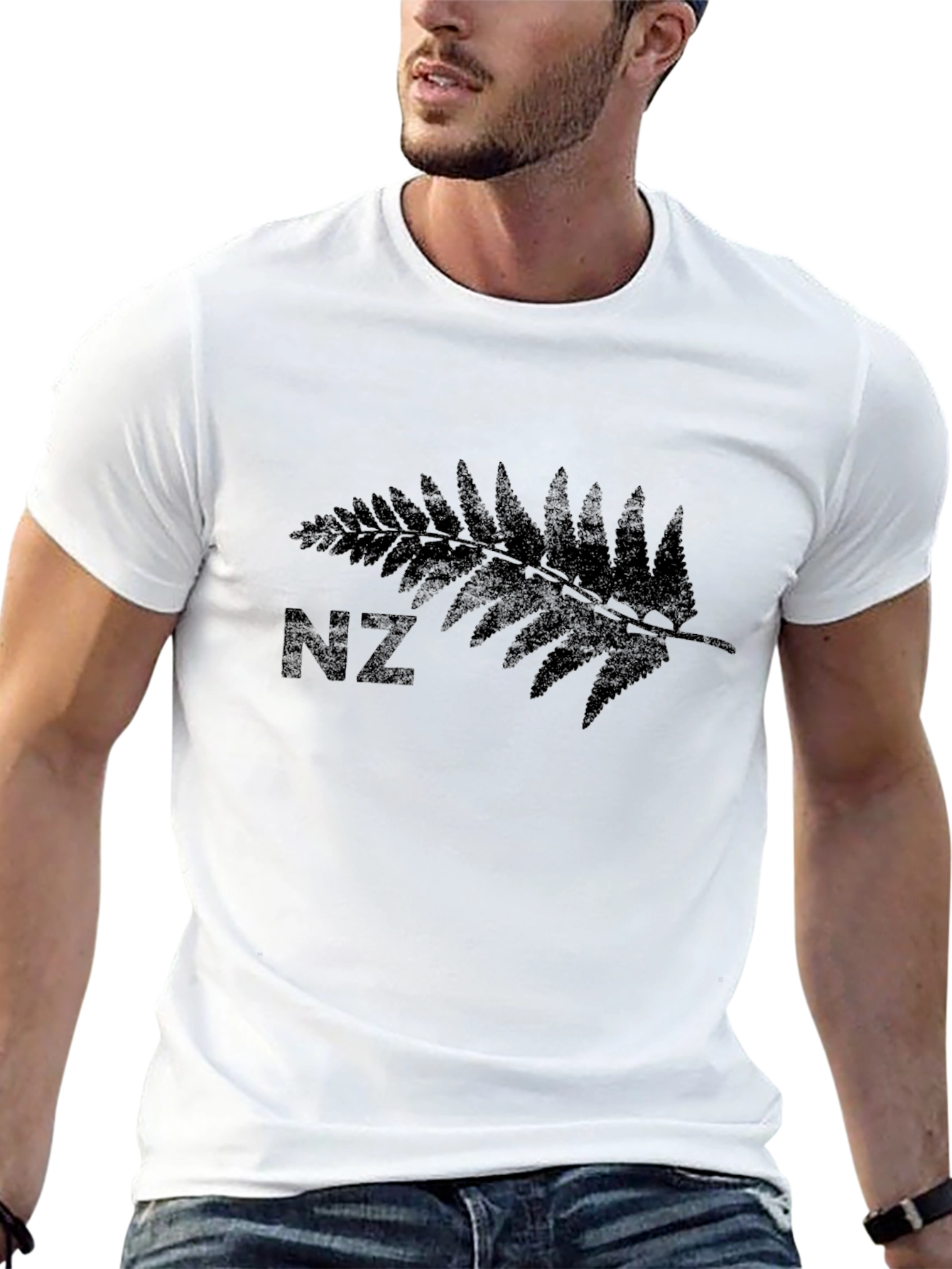 NZ Silver Fern T-Shirt - Black Casual Tee