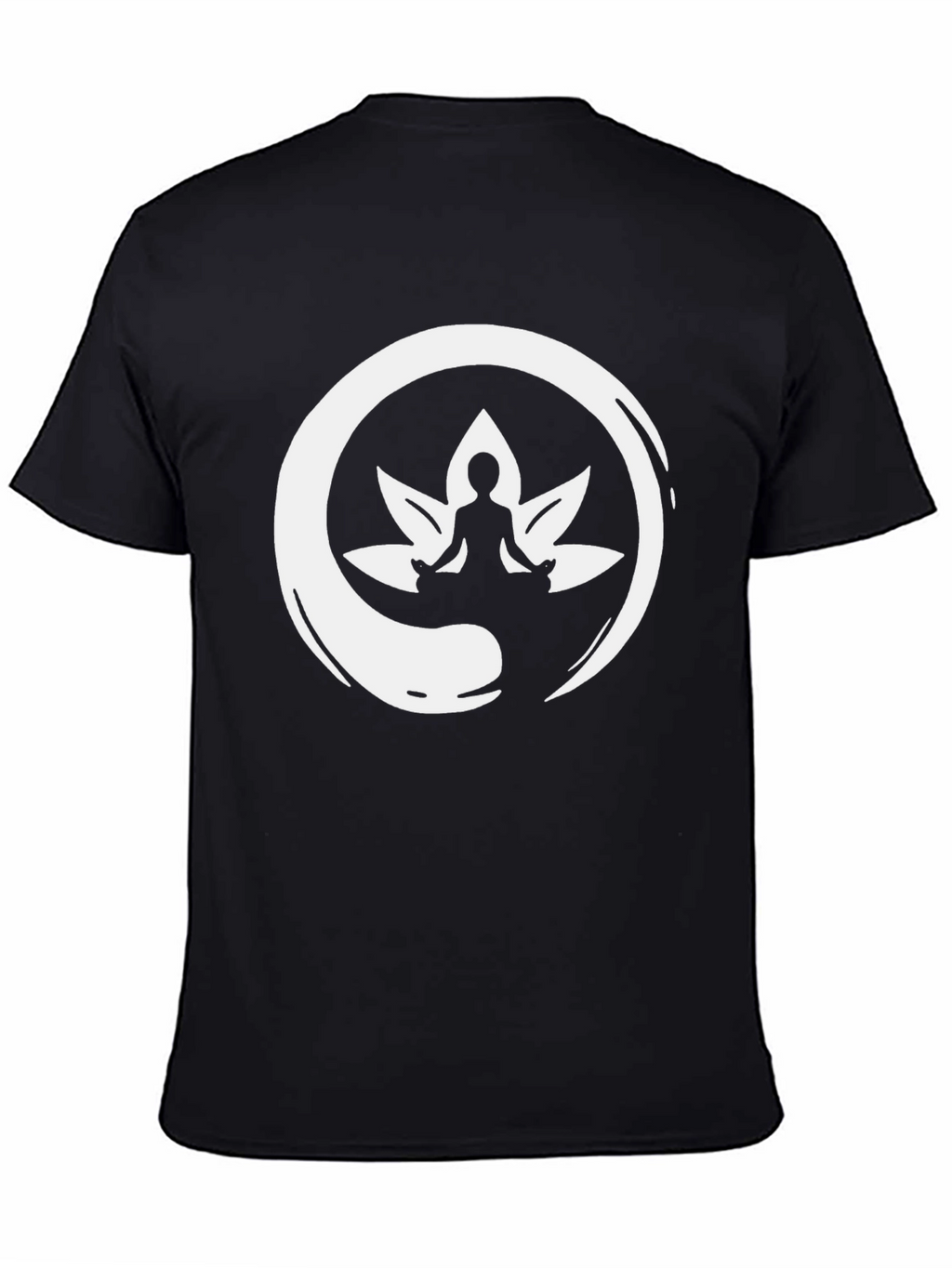 Zen Meditation Lotus T-Shirt - Black