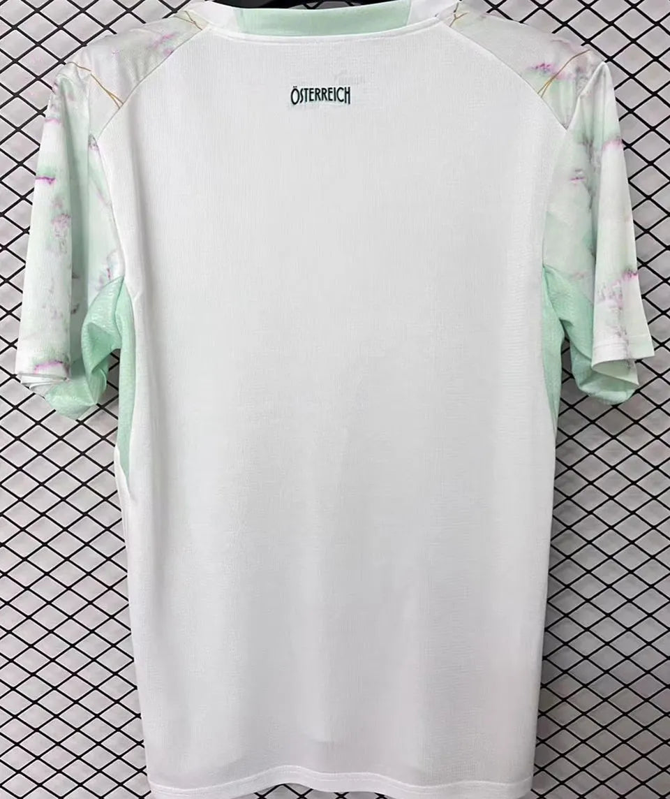 2026/27 Austria Third Fans Soccer Jersey (Have Right Patch 有右臂章 黑底白字） Detail 3