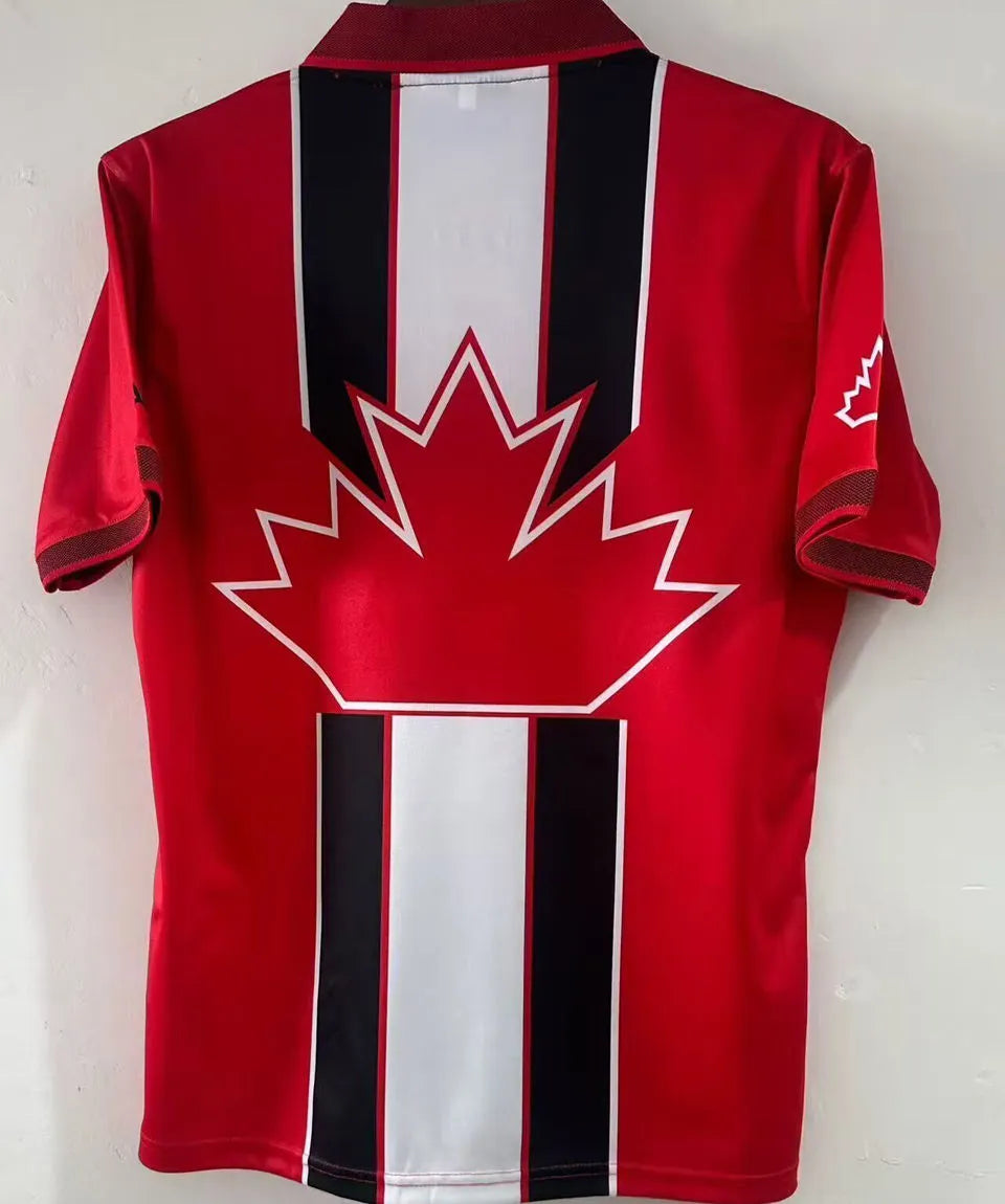 1998 Canada Home Red Retro Soccer Jersey Back
