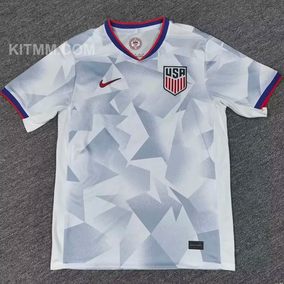1998 U.S Home White Retro Soccer Jersey Detail 2
