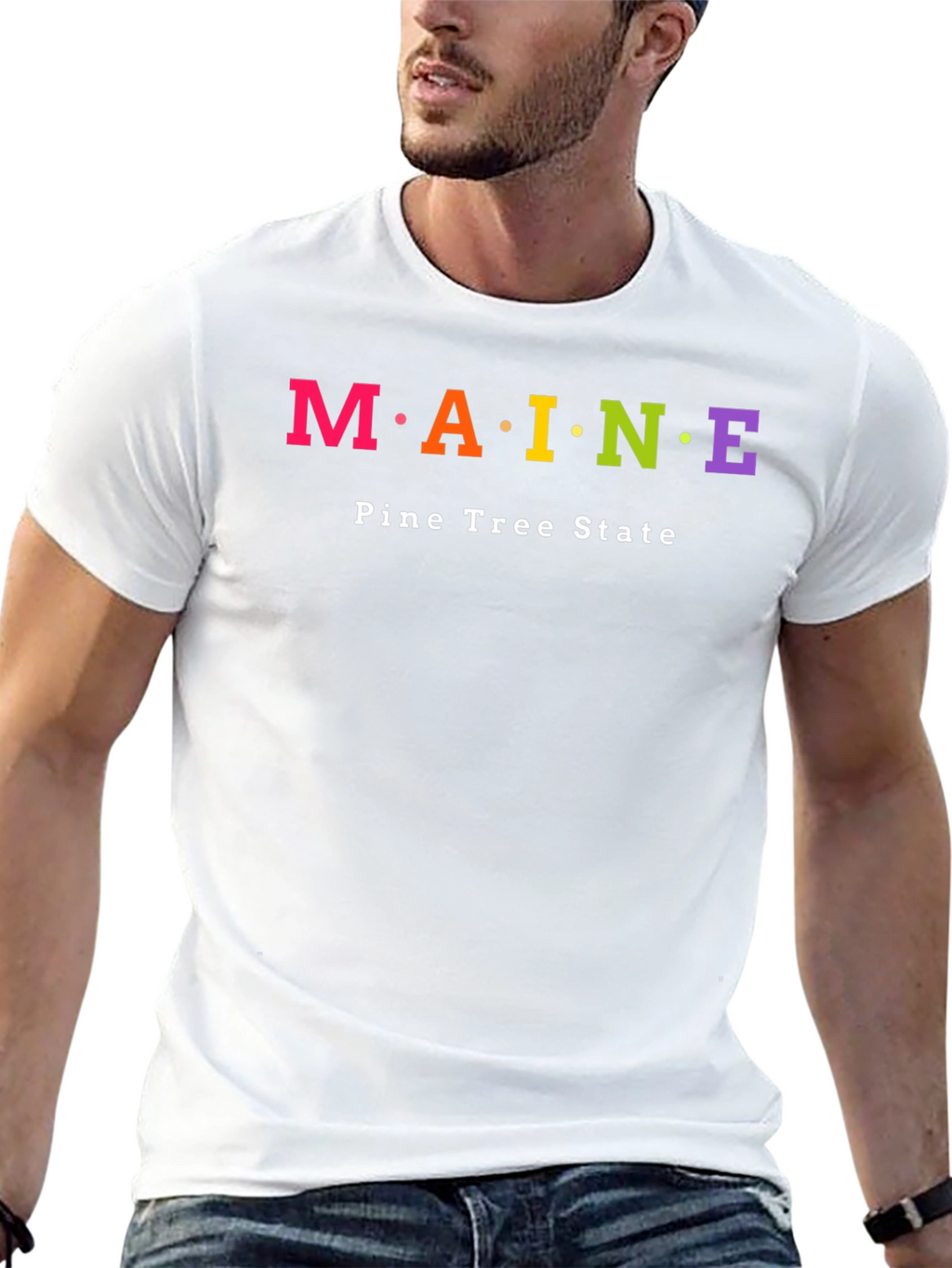 Maine Pine Tree State Novelty T-Shirt