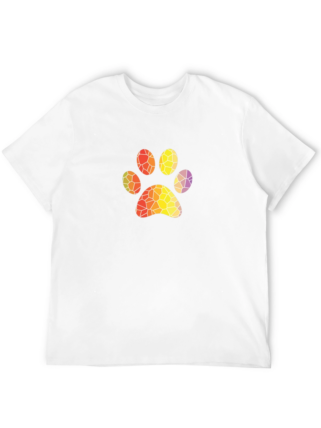 Abstract Paw Print Black T-Shirt