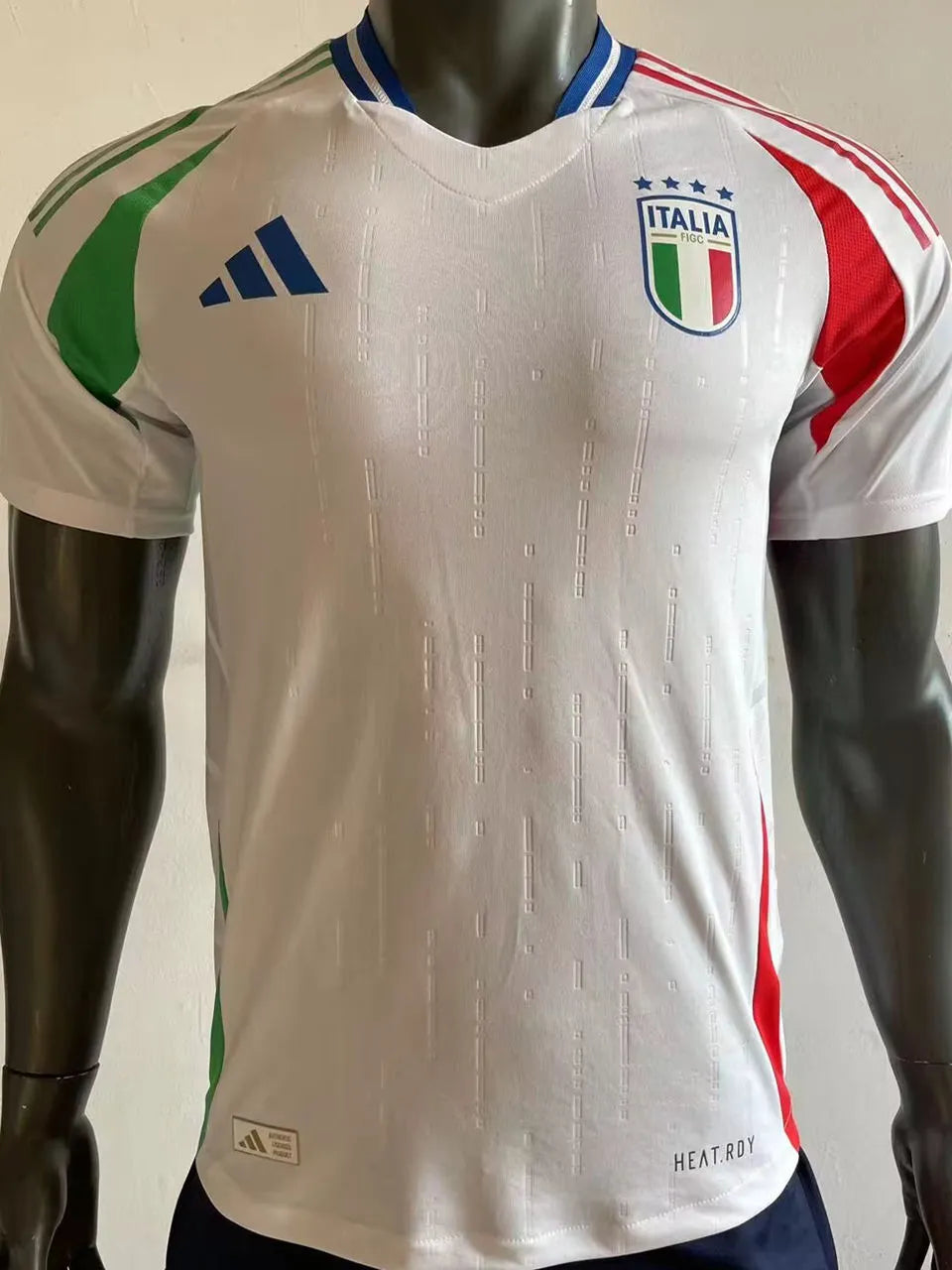 2024 Italy Away Whte Player Version Soccer Jersey Front