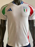 2024 Italy Away Whte Player Version Soccer Jersey Front