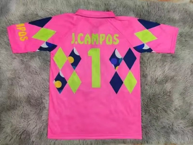 1992/93 Mexico J.Campos #1 GoalKeeper Retro Soccer Jersey 主 Back