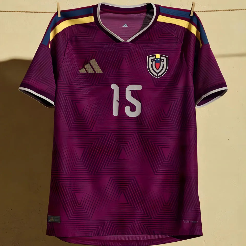 2026/27 Venezuela Home Red Player Version Soccer Jersey Detail 2