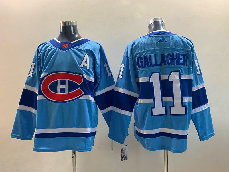 Men's Montreal Canadiens Brendan Gallagher #11 Blue Player Jerseys