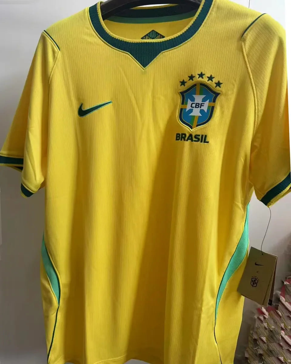 2026/27 Brazil 1:1 Quality Home Yellow Fans Soccer Jersey Detail 1