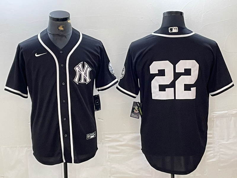 Men's New York Yankees Juan Soto #22 Black Limited Name Jerseys