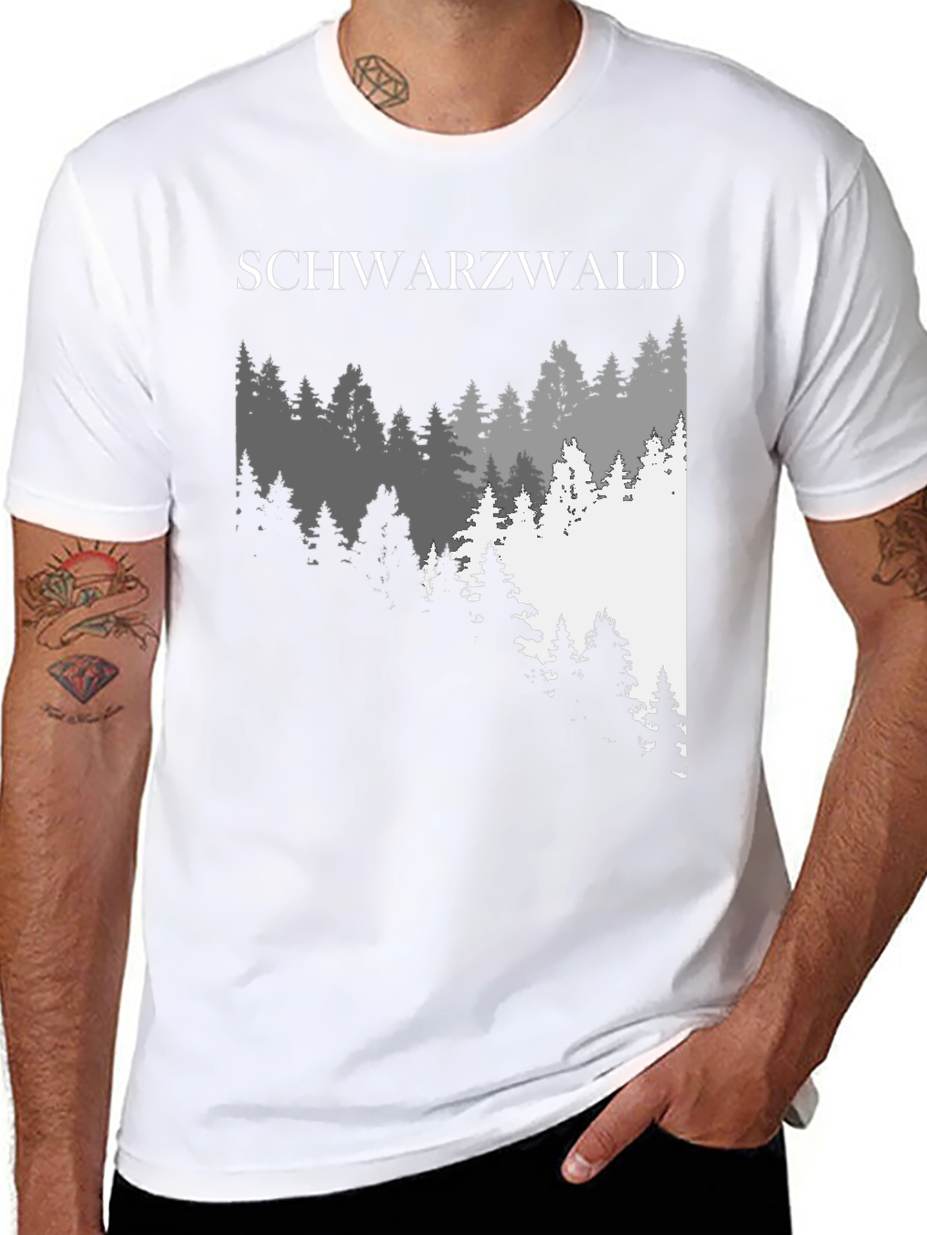Schwarzwald Forest Graphic Tee - Black