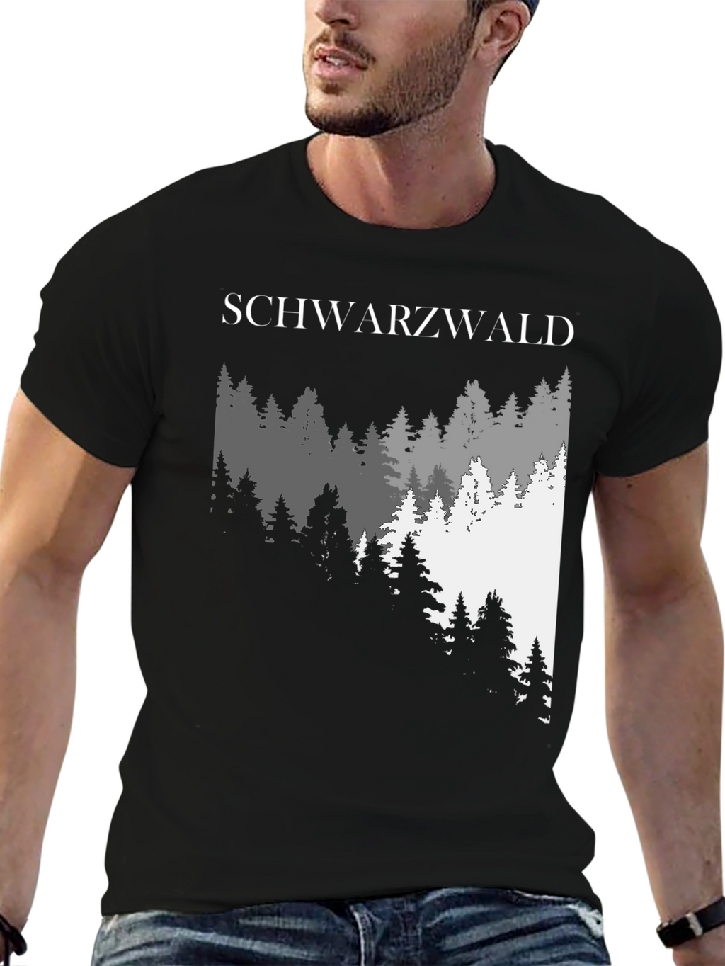 Schwarzwald Forest Graphic Tee - Black