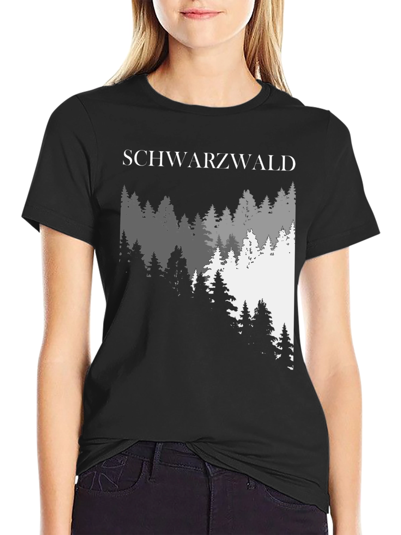 Schwarzwald Forest Graphic Tee - Black