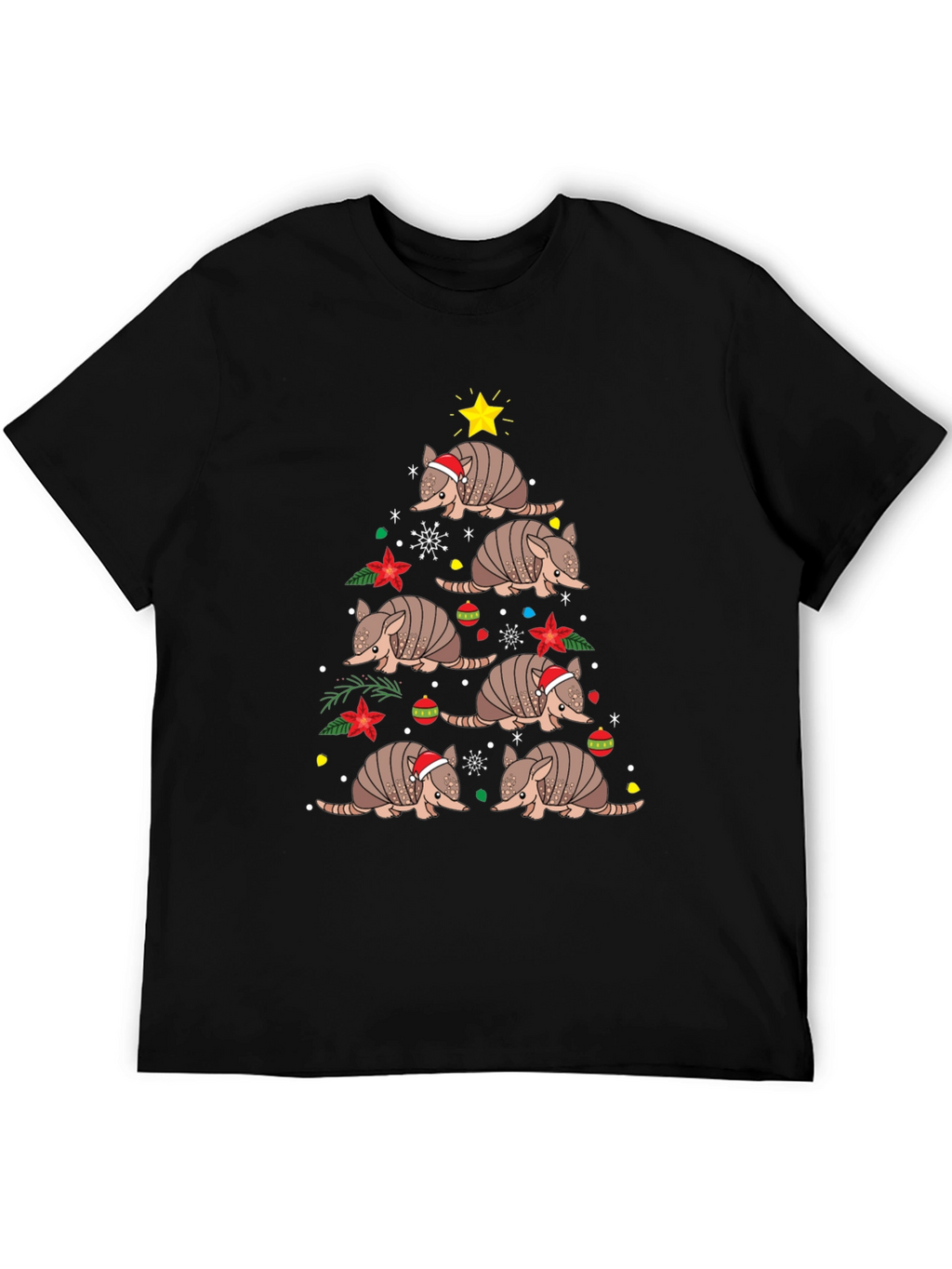 Armadillo Christmas Tree T-Shirt