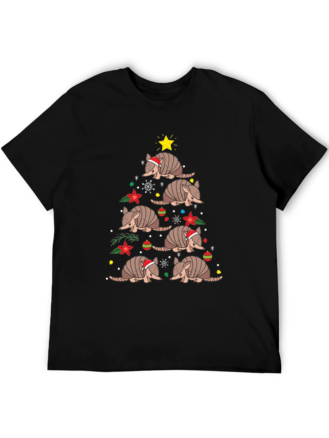 Armadillo Christmas Tree T-Shirt