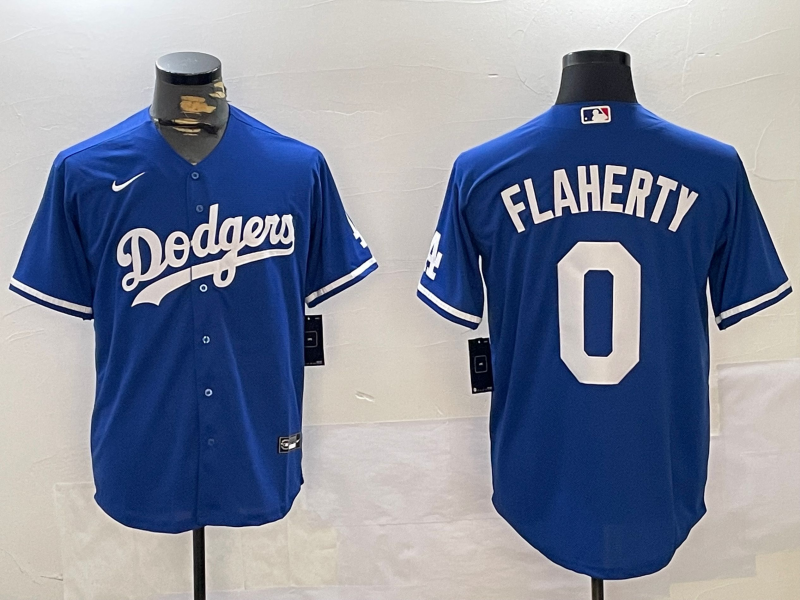 Men's Los Angeles Dodgers Jack Flaherty #0 Royal Alternate Replica Player Jerseys