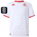 2026/27 Tunisia Away White Fans Soccer Jersey (Have Right Patch 有右臂章 黑底白字） Front