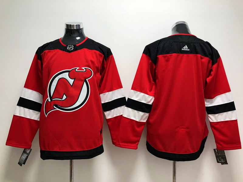 Men's New Jerseys Devils Red Home Primegreen Authentic Blank Jerseys