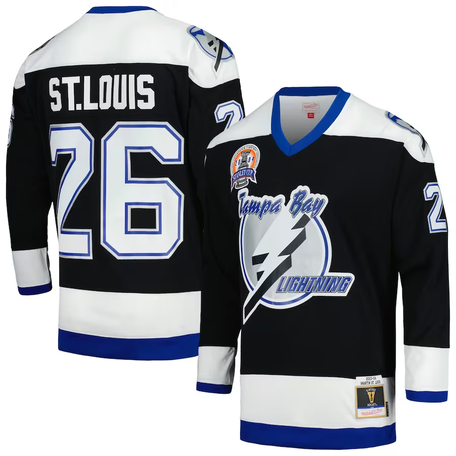 Men's Tampa Bay Lightning Martin St Louis #26 Black Player Jerseys