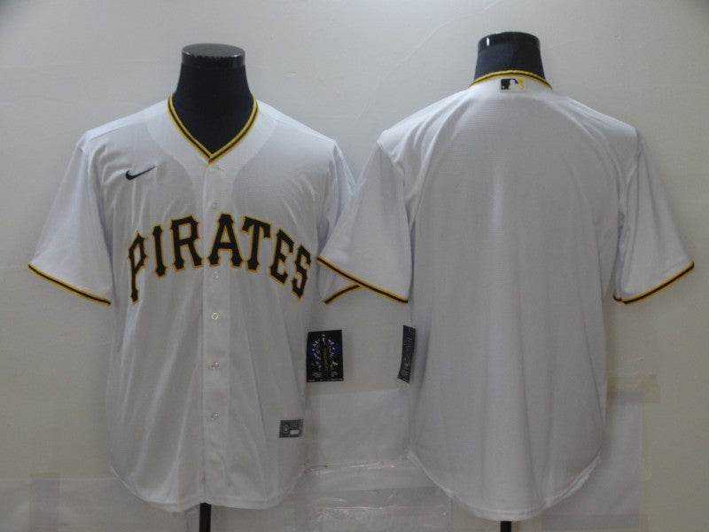 Men's Pittsburgh Pirates White Home Blank Replica Jerseys