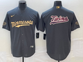 Men's Minnesota Twins Dark Grey Replica Player Logo Jerseys