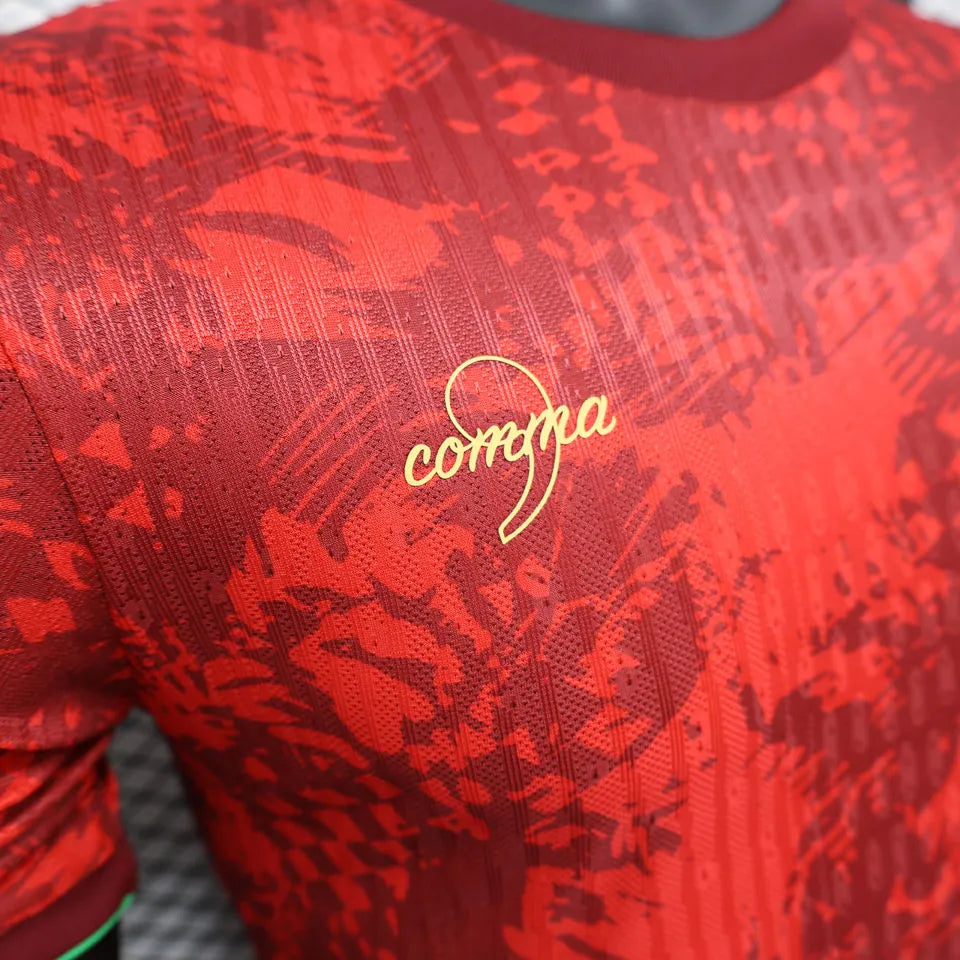 2025 Portugal Special Edition Red Player Version Soccer Jersey Detail 4