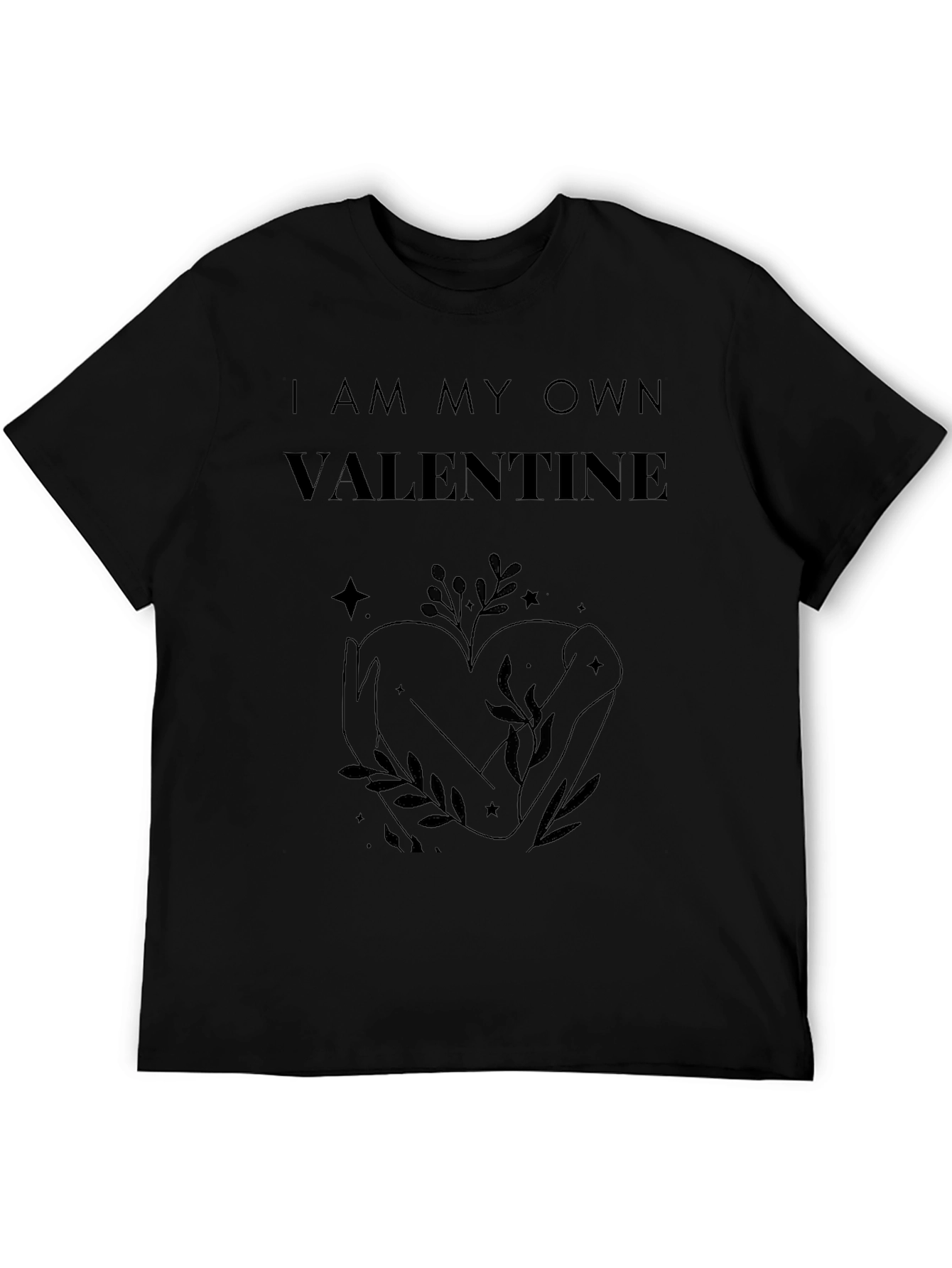 Own Valentine Black Graphic Tee