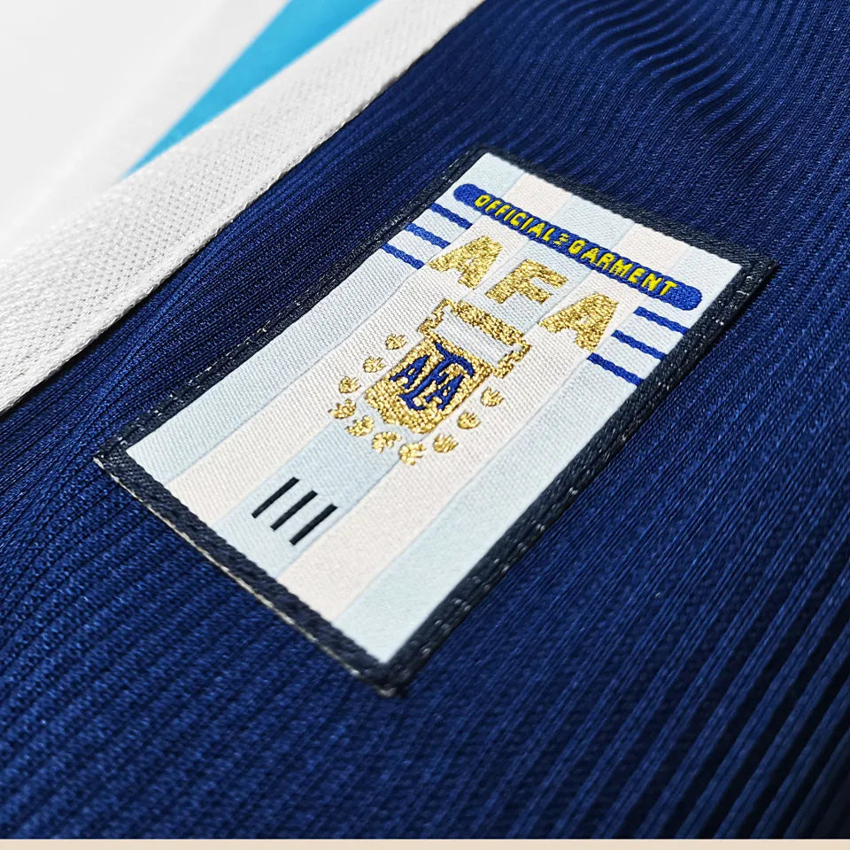 1998 Argentina Away Retro Soccer Jersey Detail 4